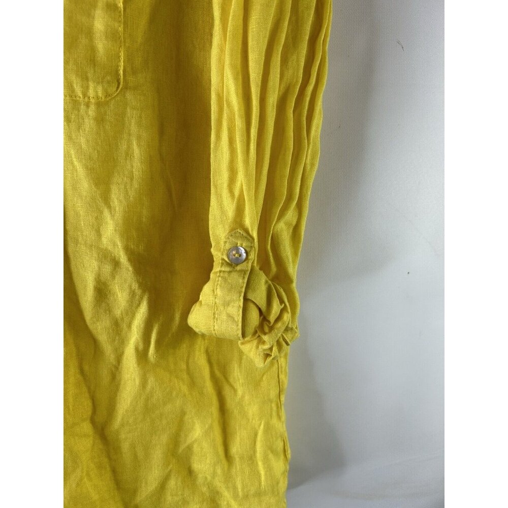 Sigrid Olsen Linen Button Front Roll Sleeve Shirt… - image 5